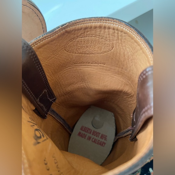 NWT Alberta Boot Brown Cowhide Leather Western Boots Women Size 9.5 US - Picture 5 of 8